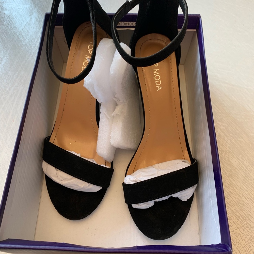 Top Moda Black Dress Shoes 8.5